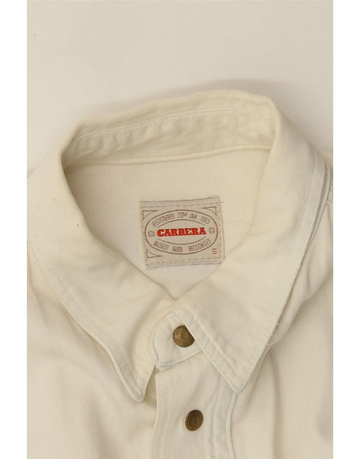 Carrera Mens Denim Shirt Small Off White