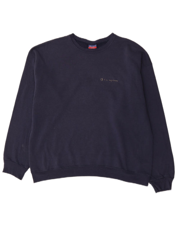 Champion Mens Sweatshirt Jumper XL Navy Blue Cotton