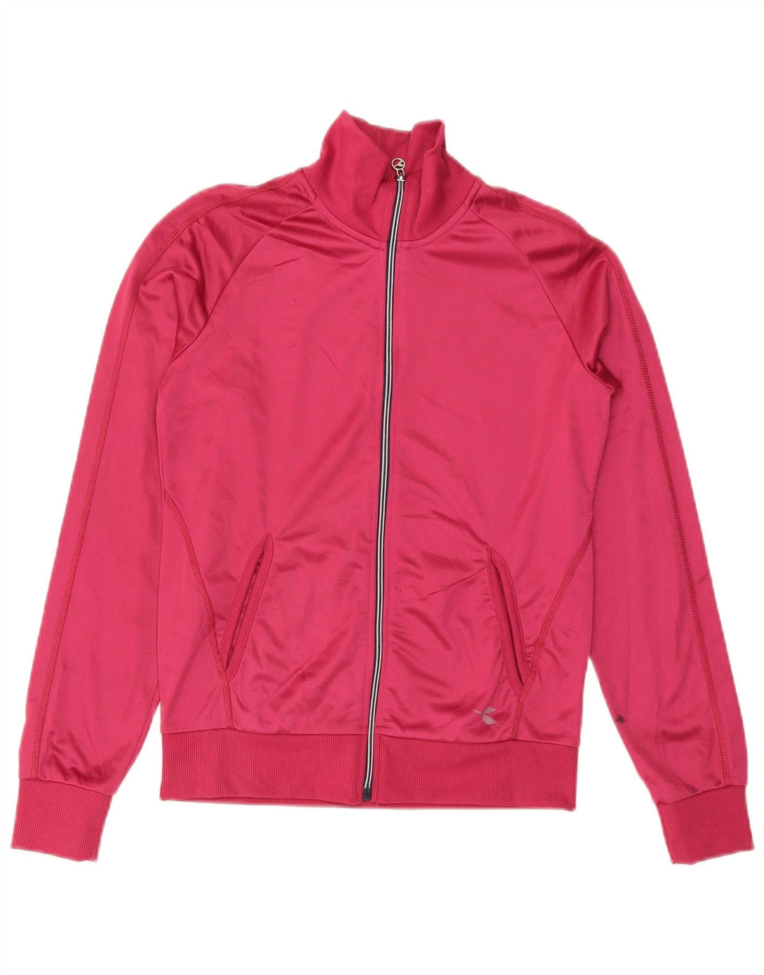DIADORA Womens Tracksuit Top Jacket UK 10 Small Pink Polyester