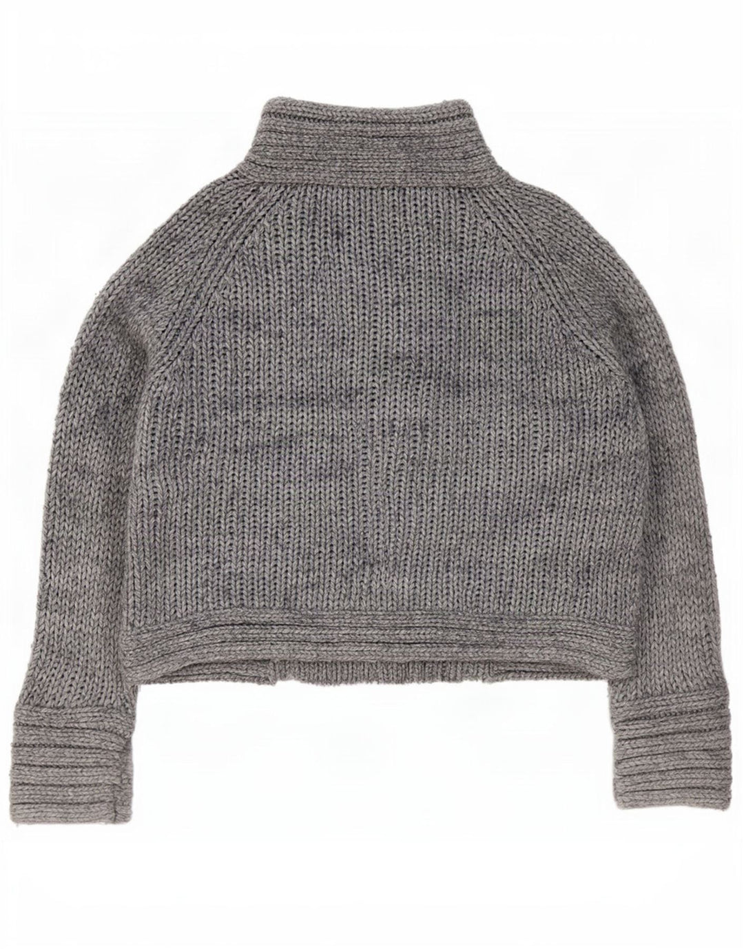 Zara Womens Cardigan Sweater UK 14 Medium Grey Acrylic