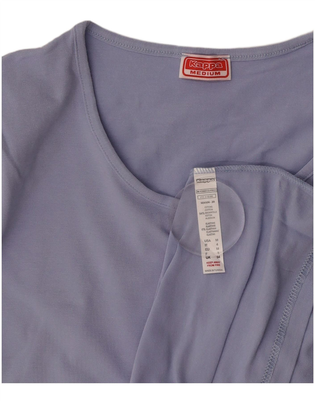 KAPPA Womens T-Shirt Top UK 12 Medium Purple Cotton