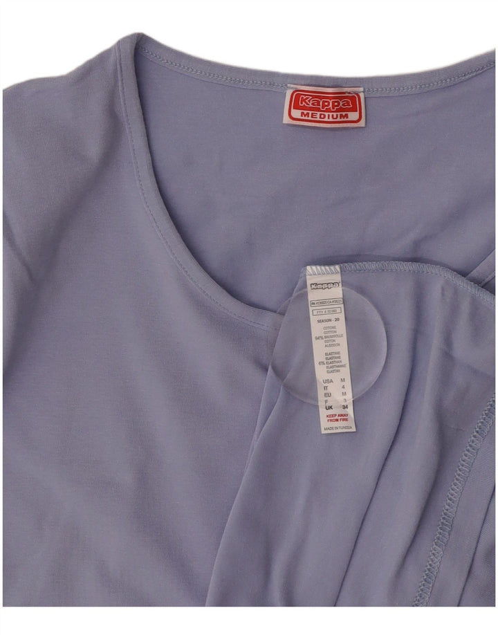 KAPPA Womens T-Shirt Top UK 12 Medium Purple Cotton