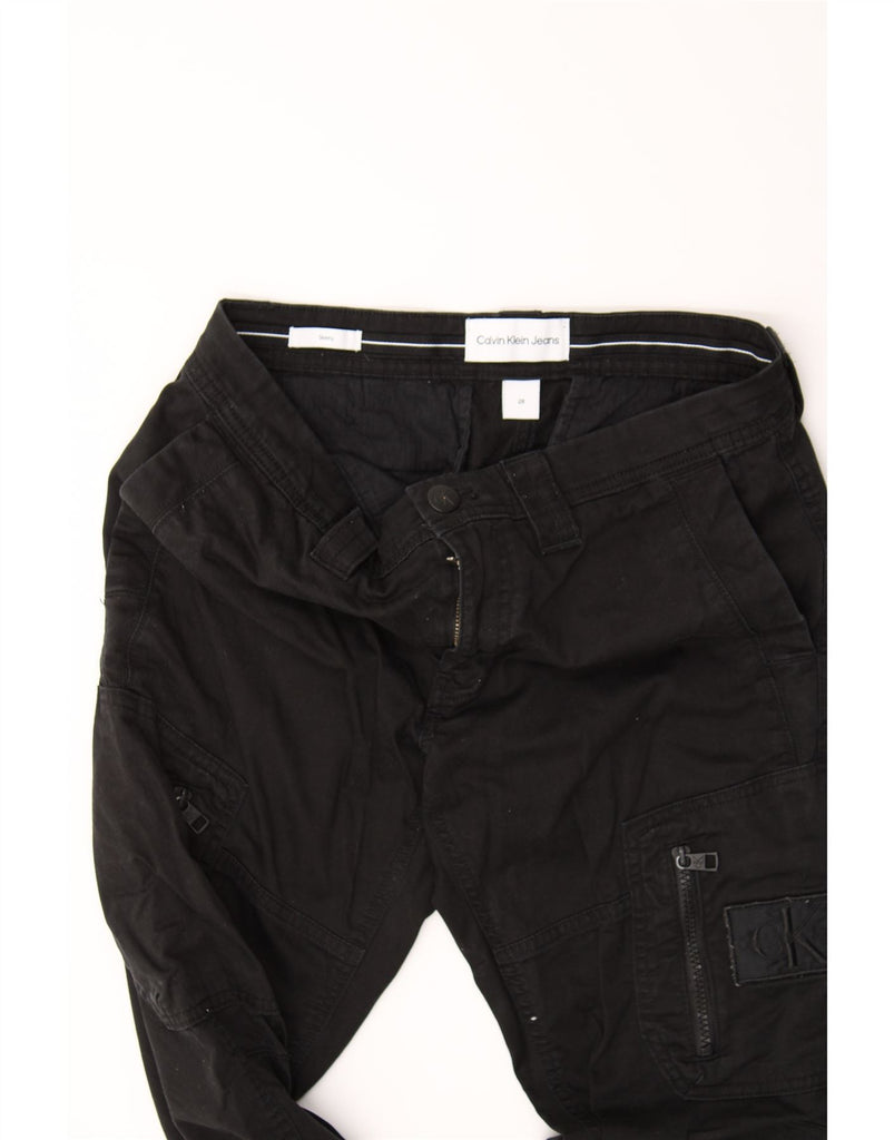 CALVIN KLEIN JEANS Womens Skinny Joggers Cargo Trousers W28 L32 Black Vintage Calvin Klein Jeans and Second-Hand Calvin Klein Jeans from Messina Hembry 