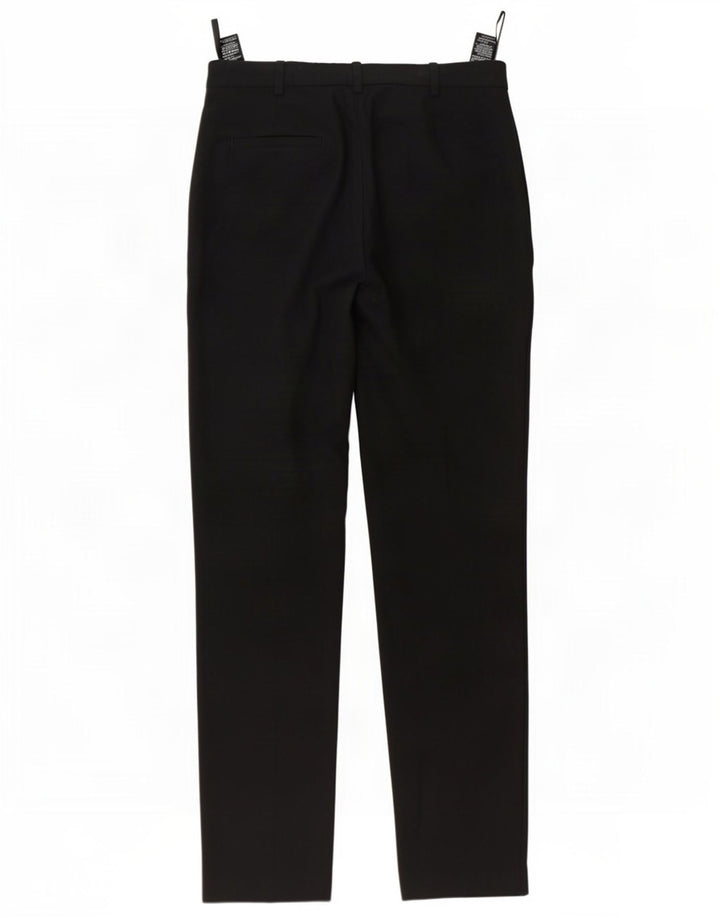 Marks & Spencer Womens Straight Chino Trousers UK 12 Medium W32 L31 Black