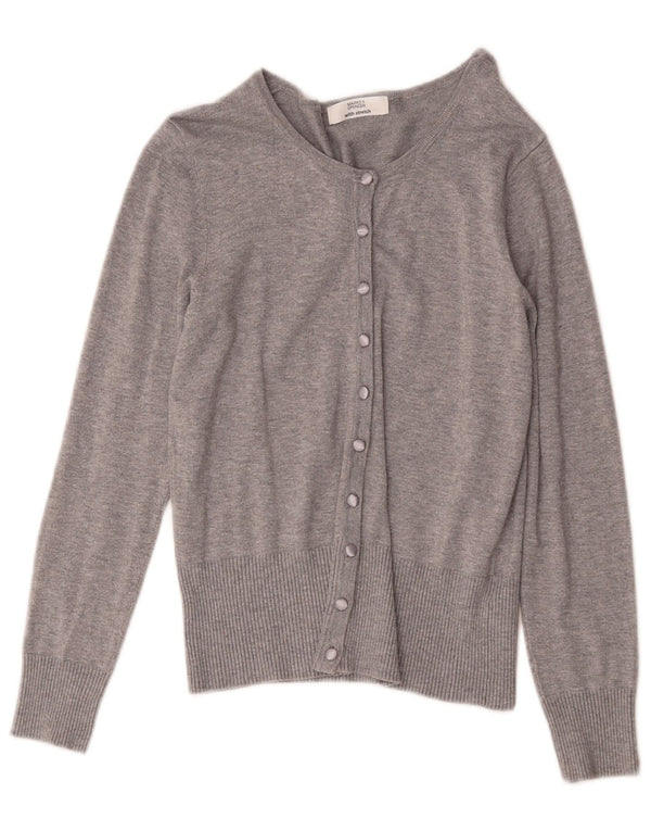 Marks & Spencer Womens Cardigan Sweater UK 10 Small Grey Viscose