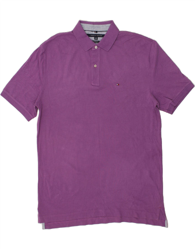 TOMMY HILFIGER Mens Classic Fit Polo Shirt XL Purple Cotton | Vintage Tommy Hilfiger | Thrift | Second-Hand Tommy Hilfiger | Used Clothing | Messina Hembry 