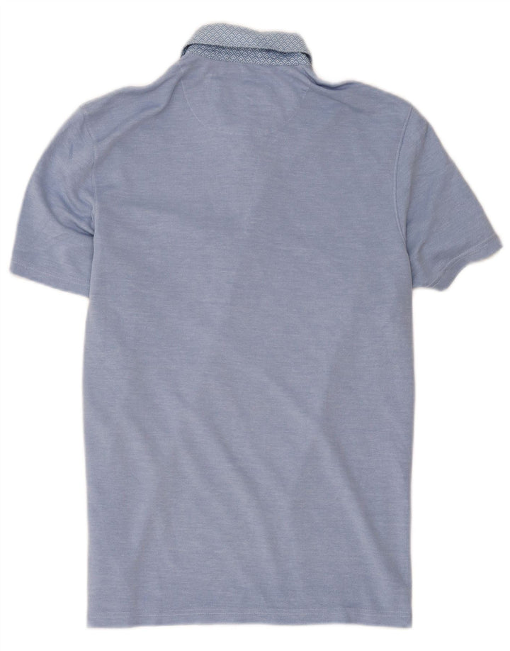 Ted Baker Mens Polo Shirt Size 3 Medium Blue Modal