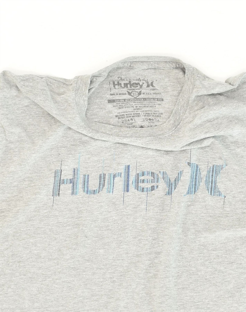 HURLEY Mens Graphic T-Shirt Top XL Grey Cotton | Vintage Hurley | Thrift | Second-Hand Hurley | Used Clothing | Messina Hembry 