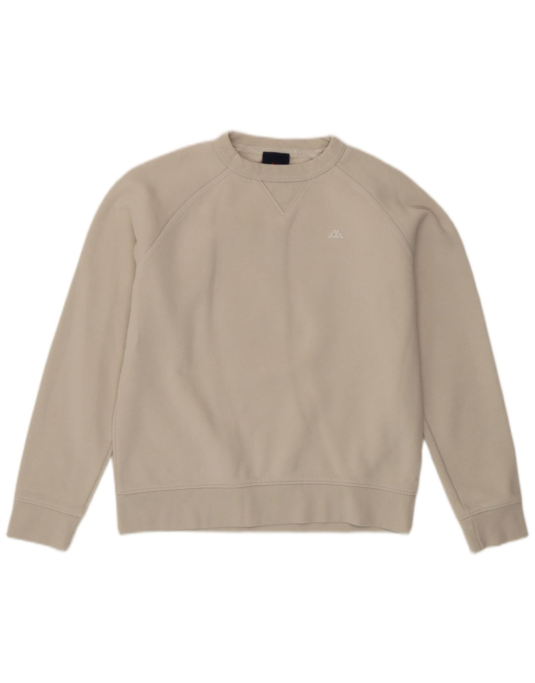 Kappa Womens Sweatshirt Jumper UK 10 Small Beige Cotton