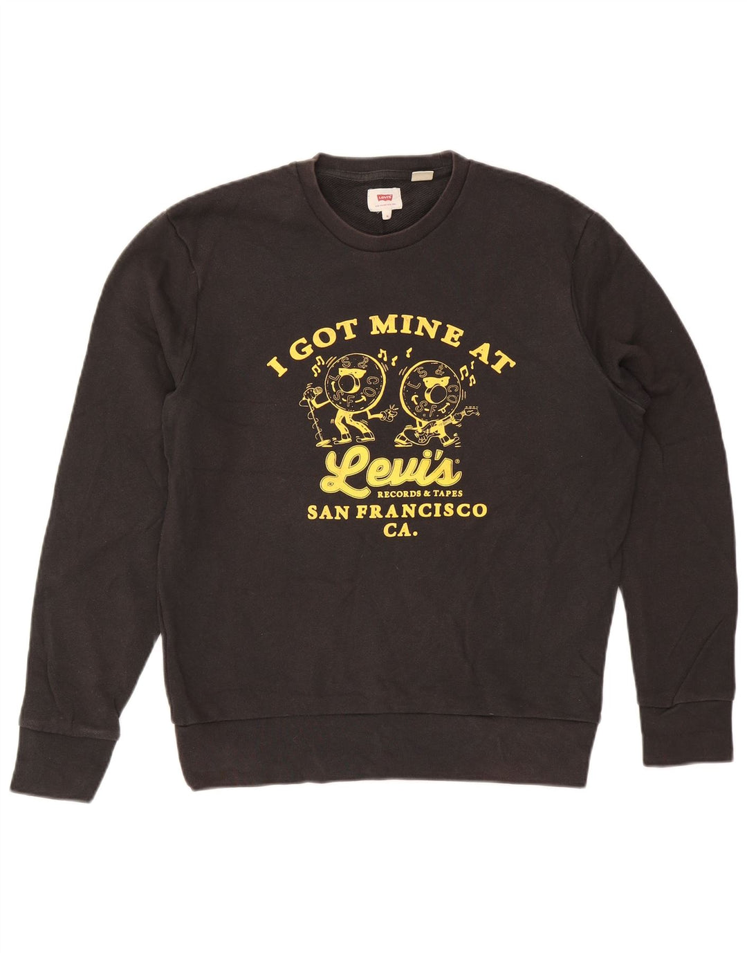 Levi's Mens San Francisco Graphic Sweatshirt Jumper Medium Black Cotton