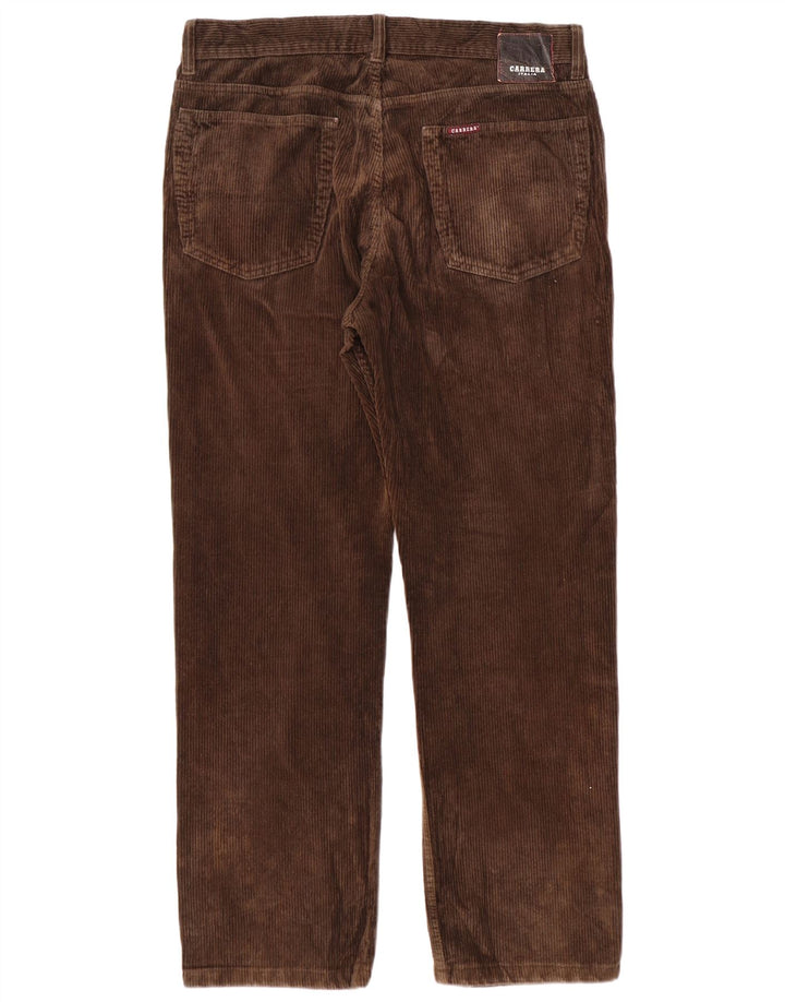 Carrera Mens Straight Corduroy Trousers W34 L30 Brown