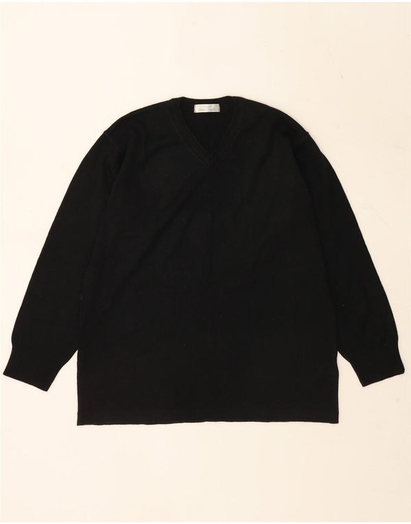 Marks & Spencer Boys V-Neck Jumper Sweater 13-14 Years Black Acrylic