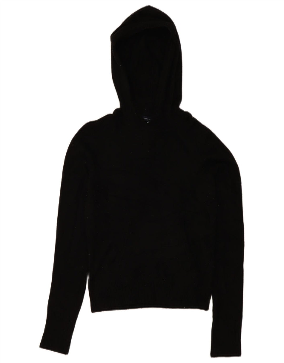 FRENCH CONNECTION Womens Hooded Jumper Sweater UK 12 Medium Black Acrylic