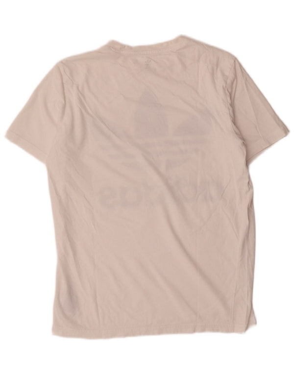 Adidas Boys Graphic T-Shirt Top 15-16 Years White Cotton