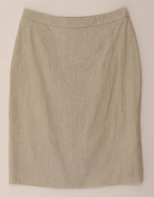 Hobbs Womens Pencil Skirt UK 14 Large W32 Beige