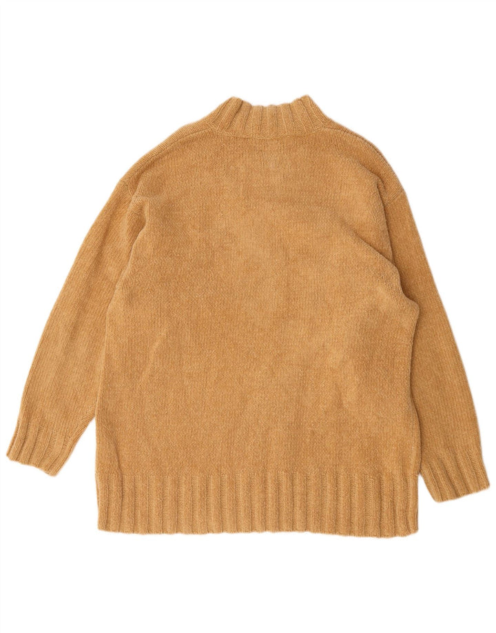 Marks & Spencer Womens St. Michael V-Neck Jumper Sweater UK 16 Large Gold