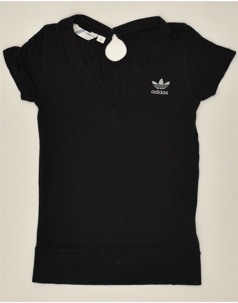 ADIDAS Womens Graphic T-Shirt Top EU 40 Medium Black | Vintage Adidas | Thrift | Second-Hand Adidas | Used Clothing | Messina Hembry 