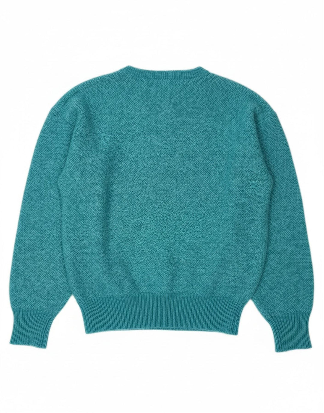 C&A Womens Crew Neck Jumper Sweater UK 14 Medium Blue Acrylic