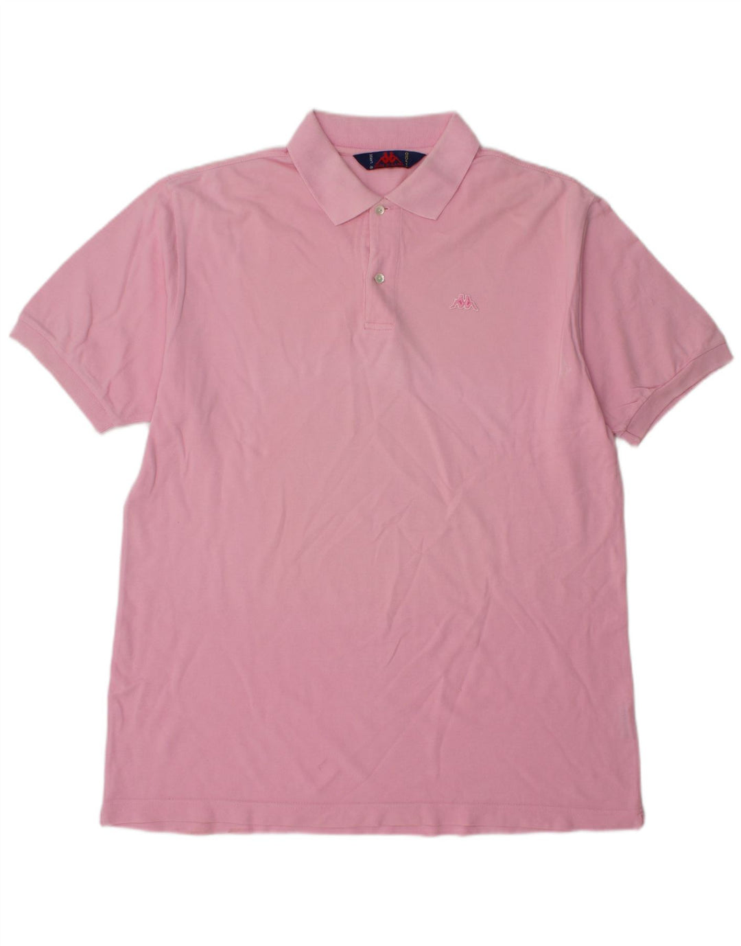 Kappa Mens Polo Shirt Large Pink Cotton