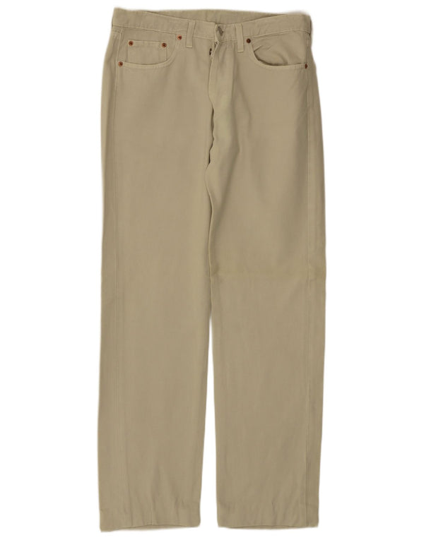 Levi's Mens 501 Straight Casual Trousers W34 L31 Green Cotton