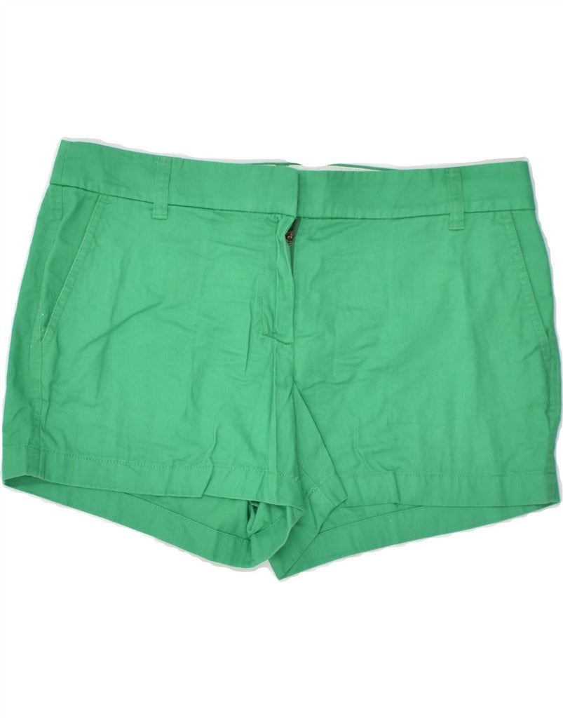 J. CREW Womens Hot Pants US 12 Large W36 Green Cotton | Vintage J. Crew | Thrift | Second-Hand J. Crew | Used Clothing | Messina Hembry 