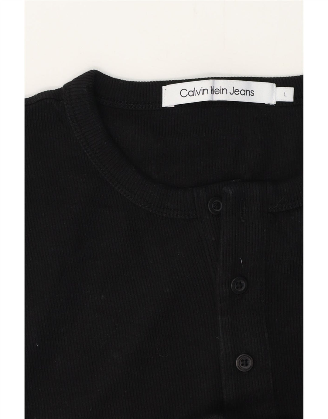 CALVIN KLEIN JEANS Mens T-Shirt Top Large Black