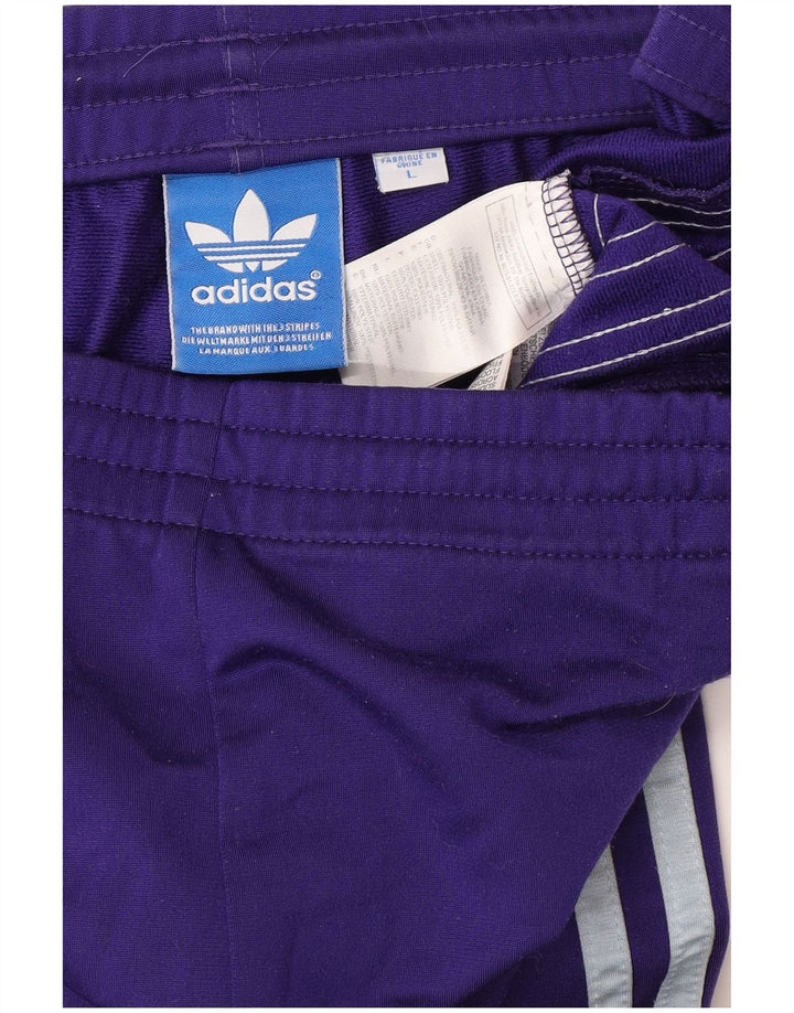 ADIDAS Mens Tracksuit Trousers Large  Purple Polyester