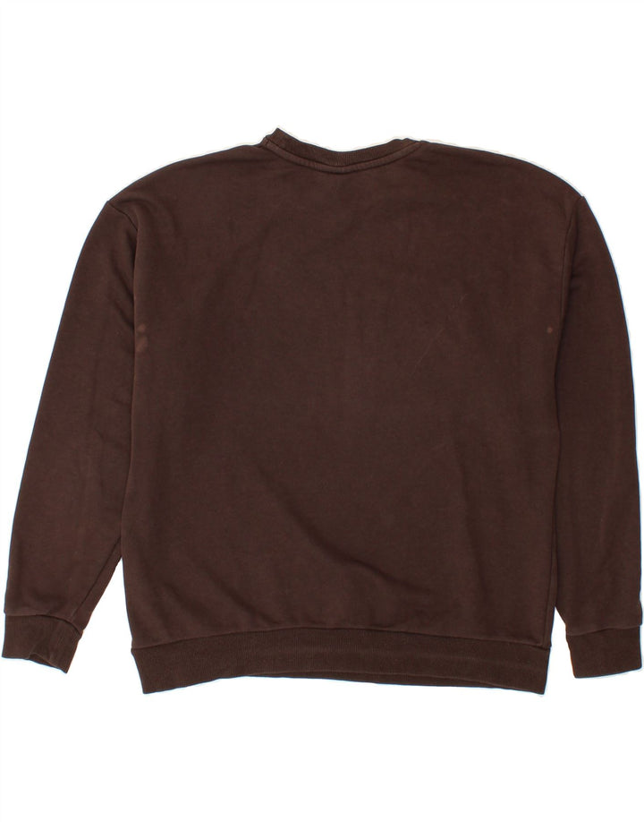 PUMA Womens Graphic Sweatshirt Jumper UK 16 Large Brown Cotton Vintage Puma and Second-Hand Puma from Messina Hembry 