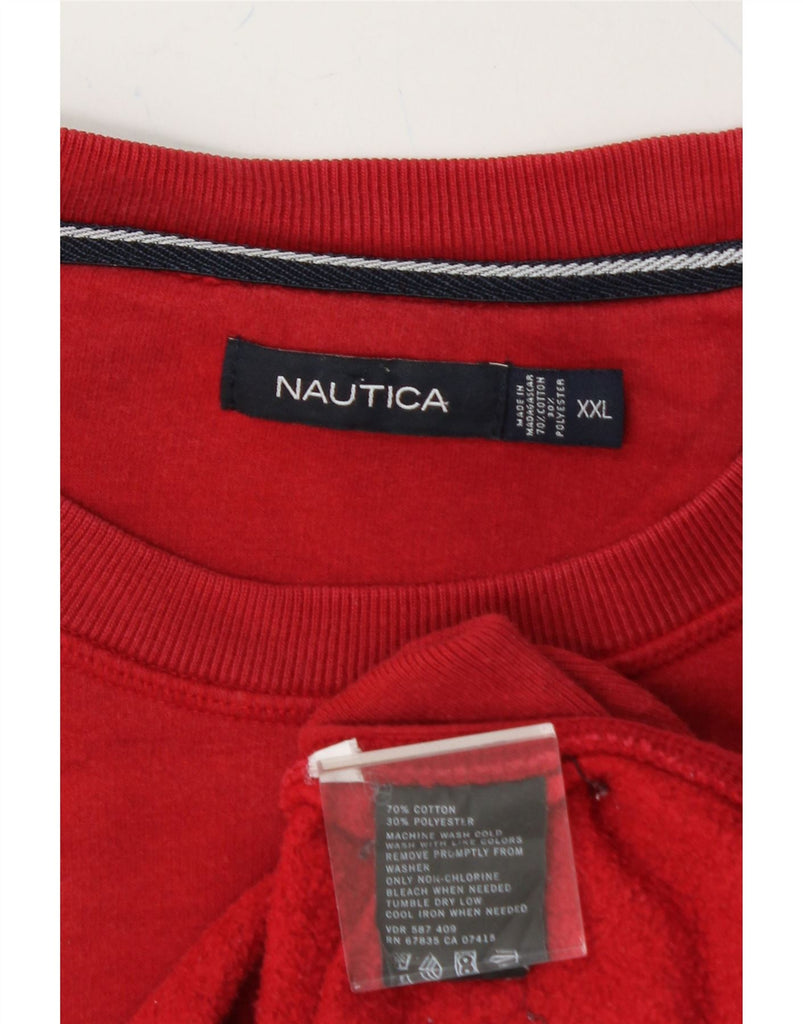 NAUTICA Mens Sweatshirt Jumper 2XL Red Cotton Vintage Nautica and Second-Hand Nautica from Messina Hembry 