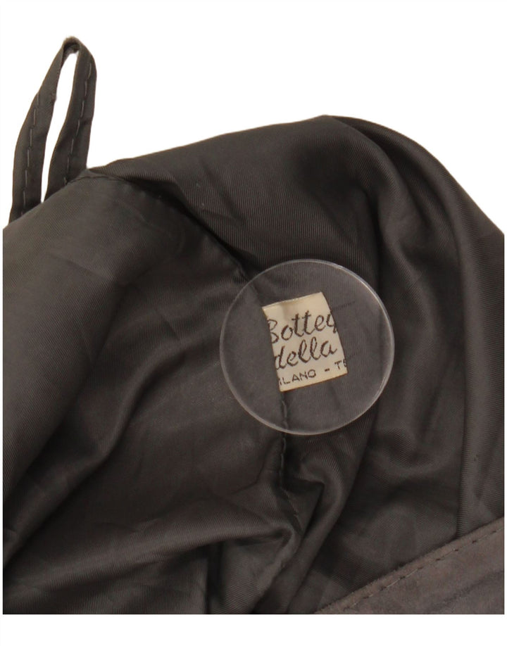 VINTAGE Womens Suede Skirt IT 44 W27 L26 Grey