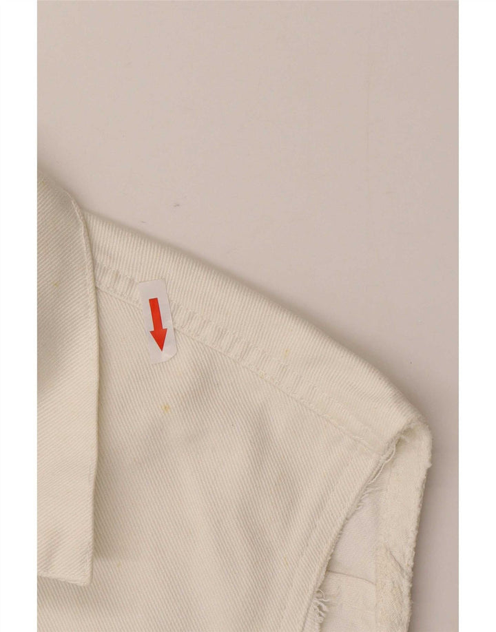 Levi's Womens Denim Gilet UK 14 Medium White