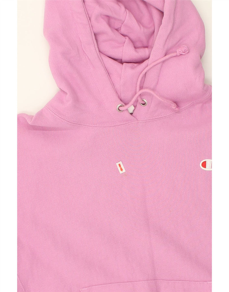 CHAMPION Womens Hoodie Jumper UK 16 Large Pink Cotton | Vintage Champion | Thrift | Second-Hand Champion | Used Clothing | Messina Hembry 