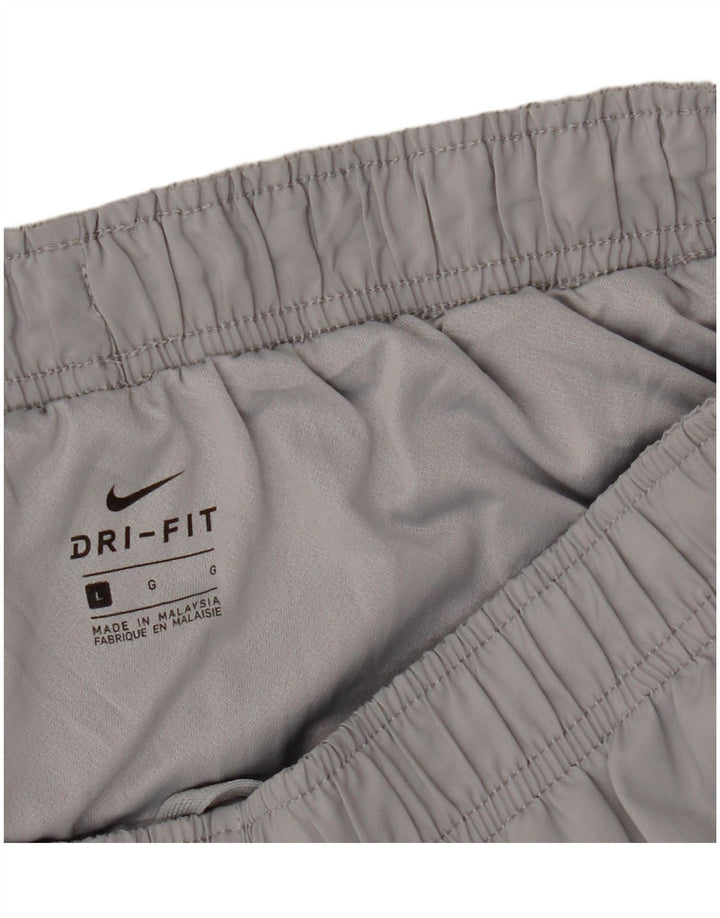 NIKE Womens Dri Fit Sport Shorts UK 14 Large  Grey