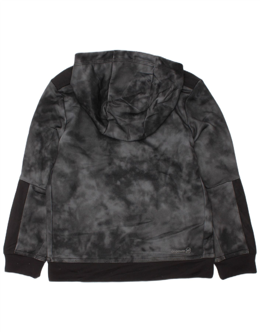 Russell Athletic Boys Hoodie Jumper 6-7 Years Small Grey Tie Dye Polyester