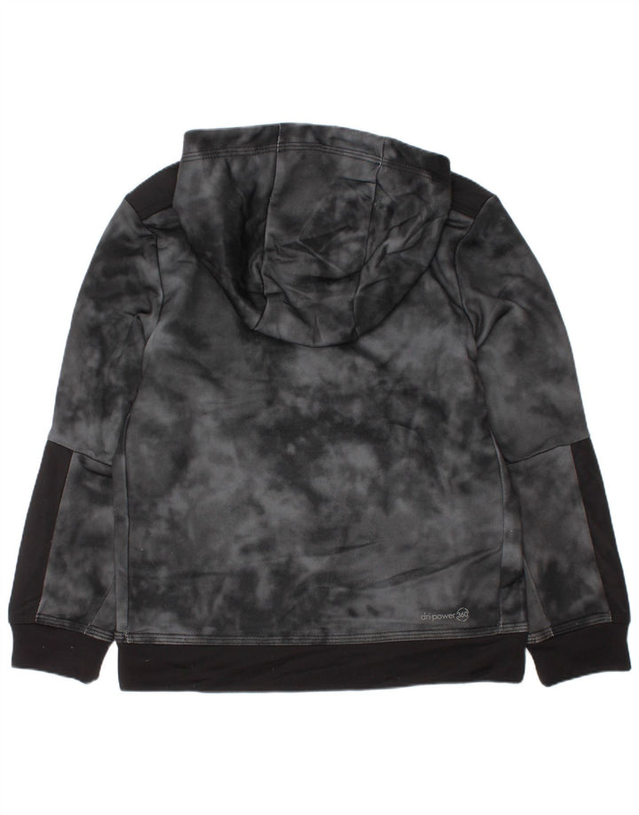 Russell Athletic Boys Hoodie Jumper 6-7 Years Small Grey Tie Dye Polyester