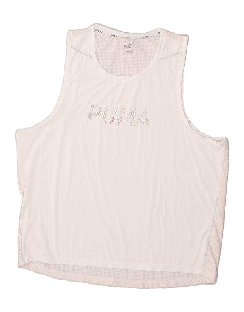 PUMA Mens Graphic Vest Top XL Pink Vintage Puma and Second-Hand Puma from Messina Hembry 