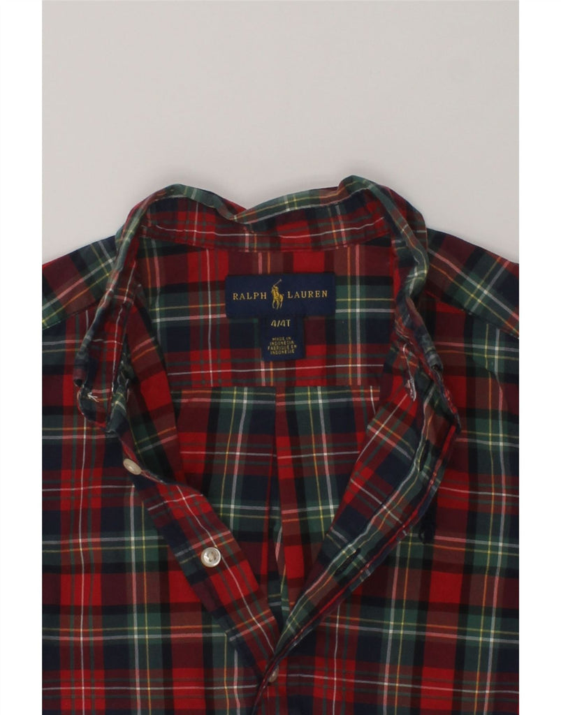 RALPH LAUREN Boys Shirt 3-4 Years Red Check Cotton | Vintage Ralph Lauren | Thrift | Second-Hand Ralph Lauren | Used Clothing | Messina Hembry 