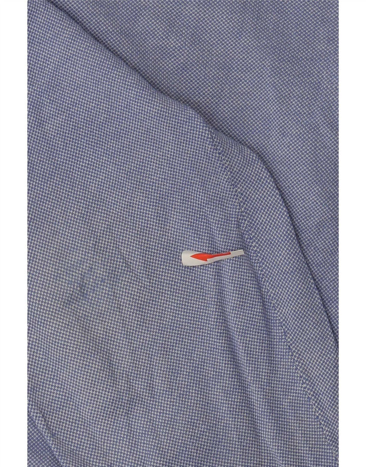 Massimo Dutti Mens V-Neck Jumper Sweater Large Blue Cotton