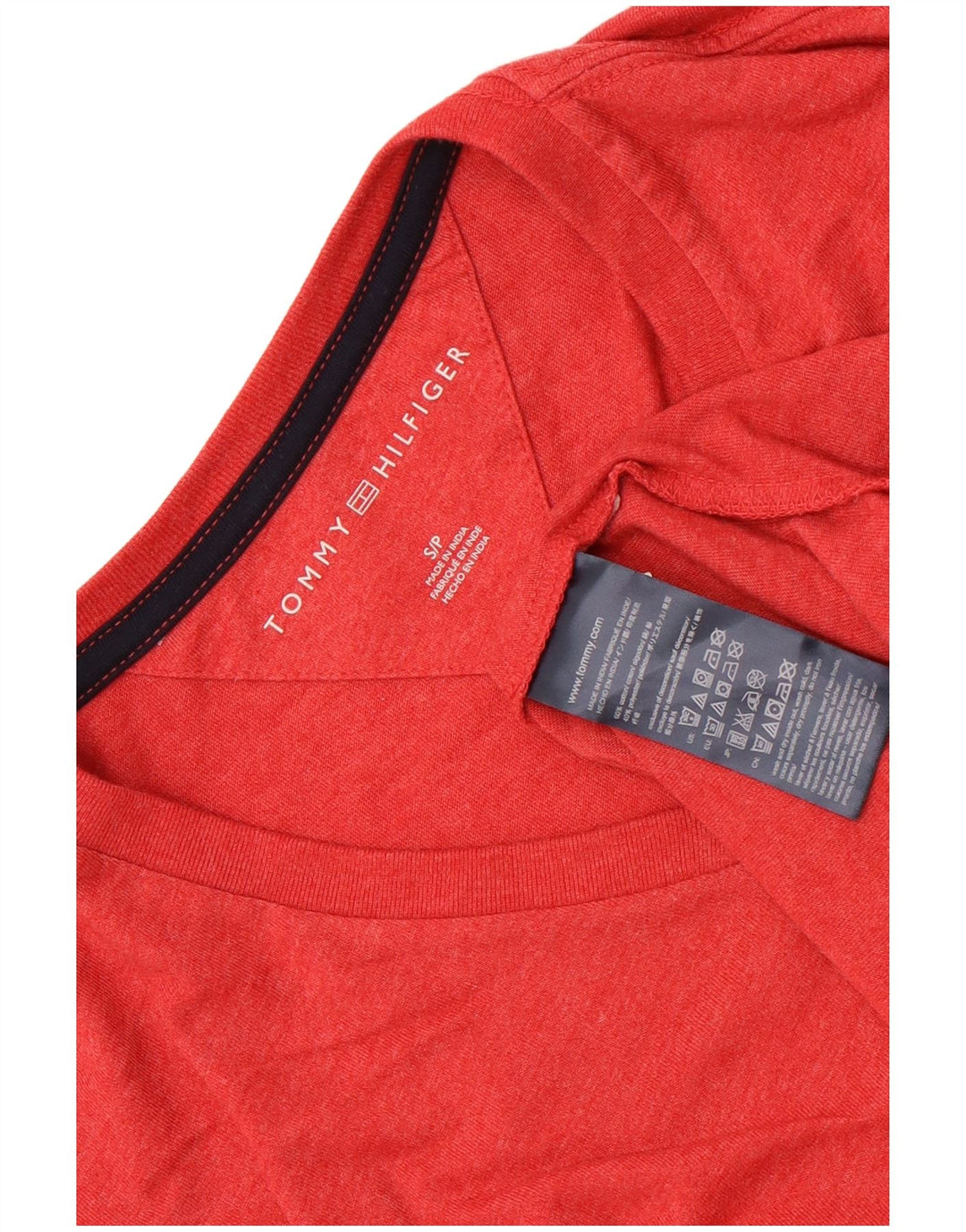 Tommy Hilfiger Mens T-Shirt Top Small Red Cotton