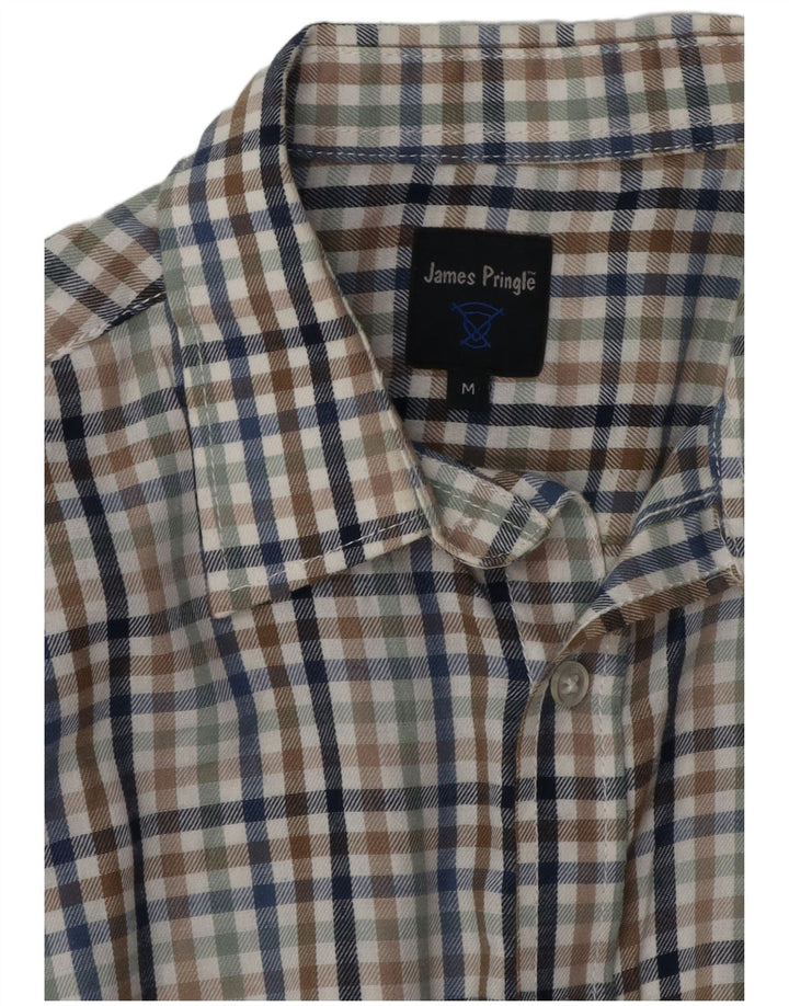 James Pringle Mens Flannel Shirt Medium Multicoloured Gingham