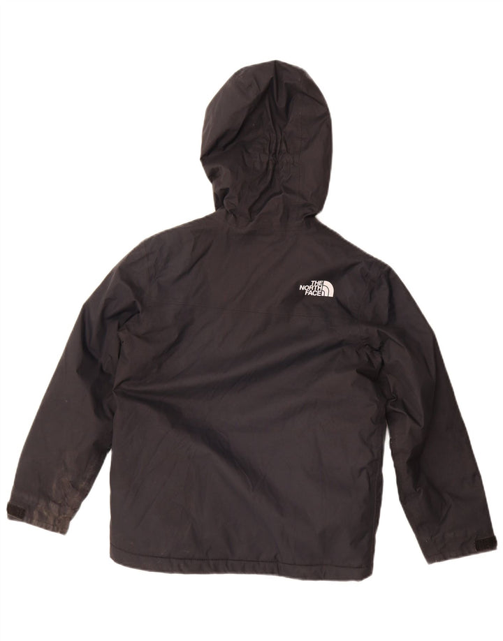 The North Face Boys Hooded Padded Jacket 7-8 Years Small Black Polyester