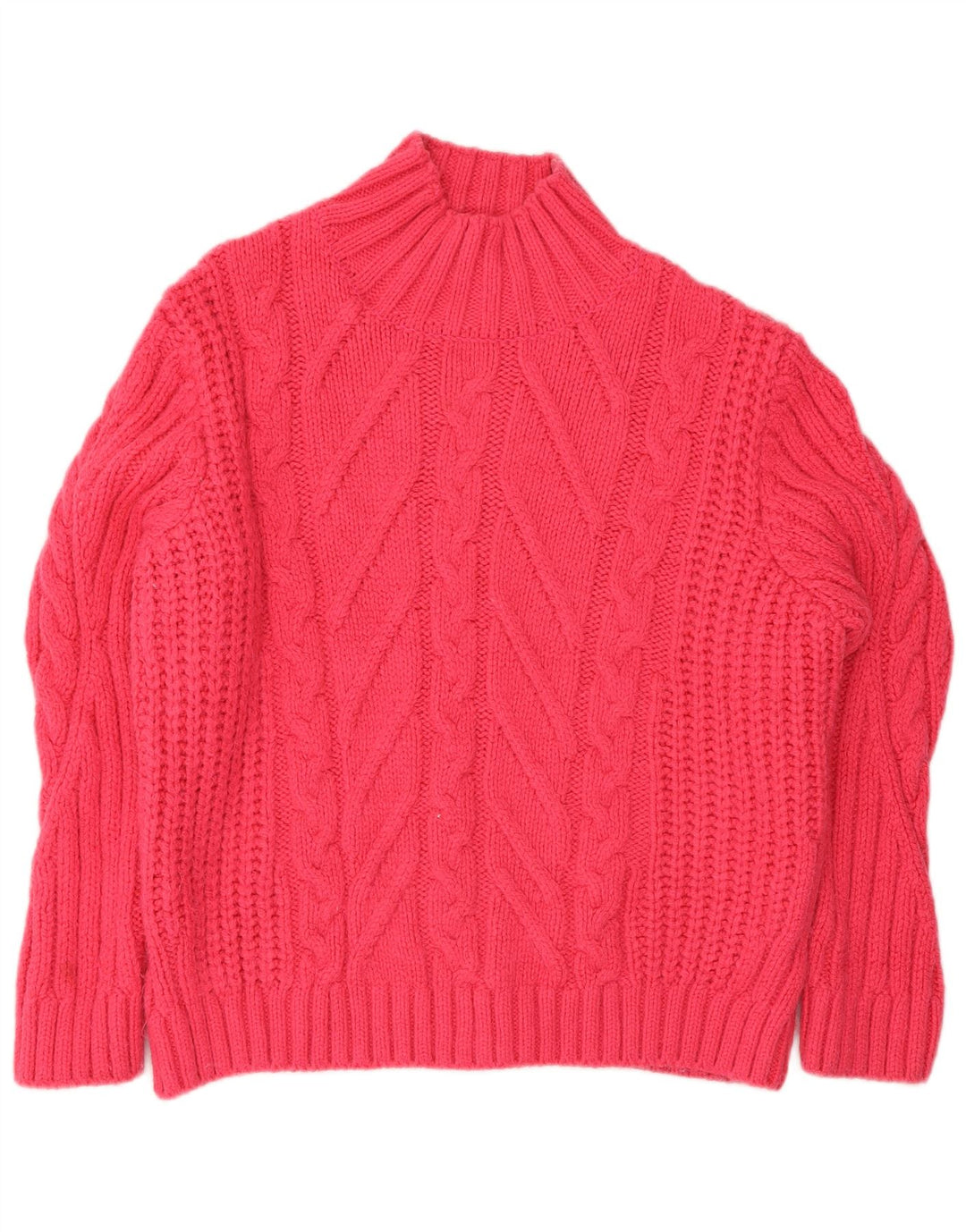Marks & Spencer Womens Turtle Neck Jumper Sweater UK 16 Large Pink