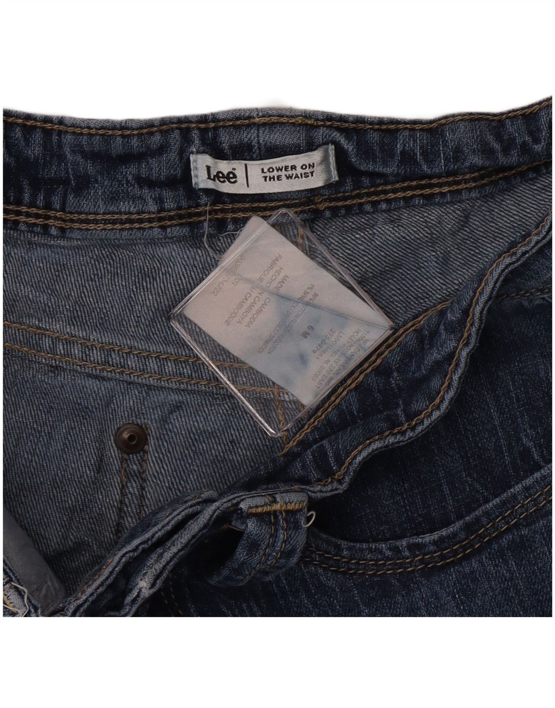 Lee Womens Low Waist Denim Shorts US 6 Medium W28  Blue Cotton