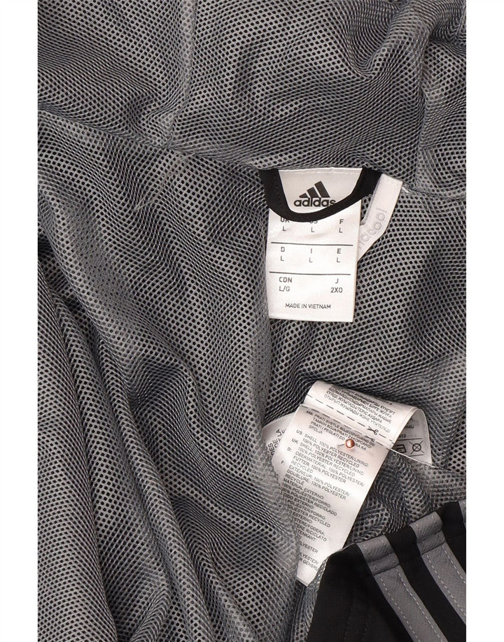 ADIDAS Mens Climacool Hooded Tracksuit Top Jacket Large Black Polyester