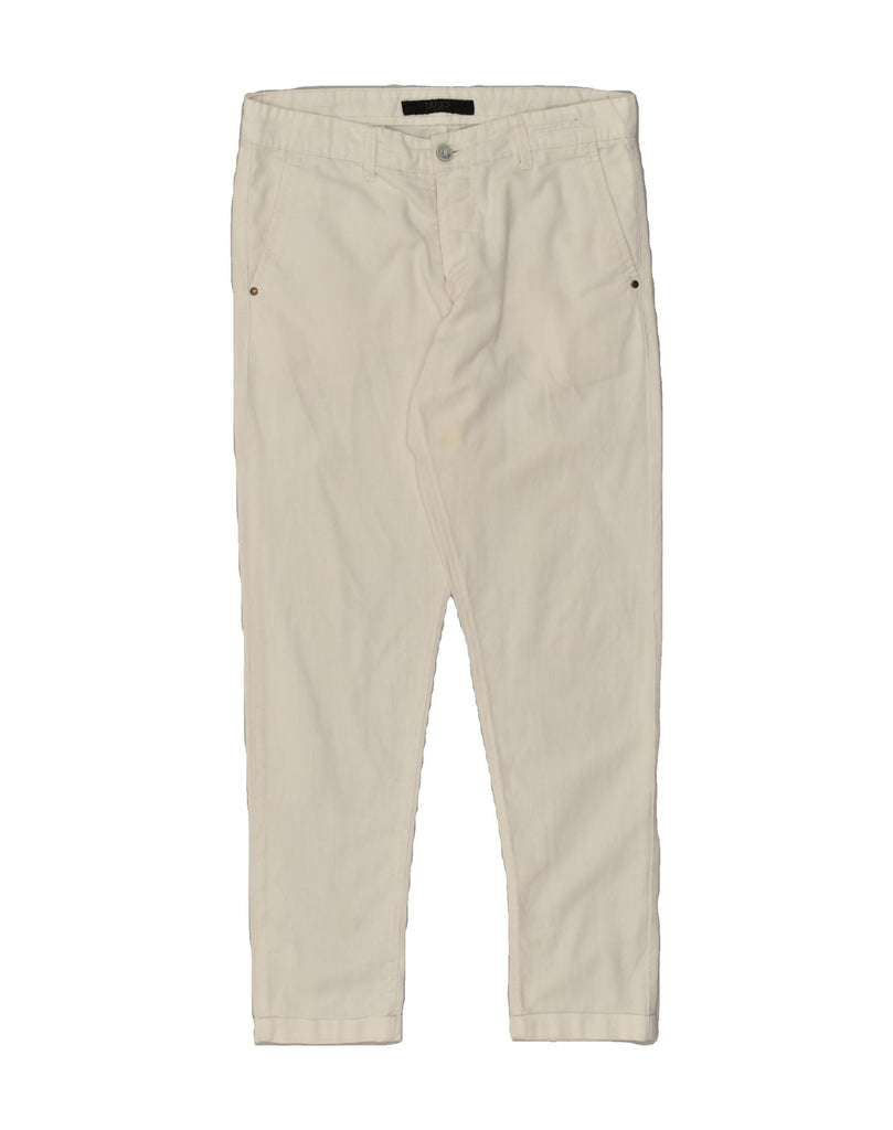 LIU JO Mens Capri Slim Chino Trousers IT 44 XS W32 L22  White Cotton Vintage Liu Jo and Second-Hand Liu Jo from Messina Hembry 