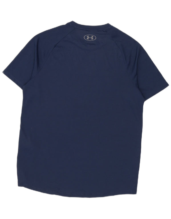 Under Armour Mens T-Shirt Top Small Navy Blue Polyester