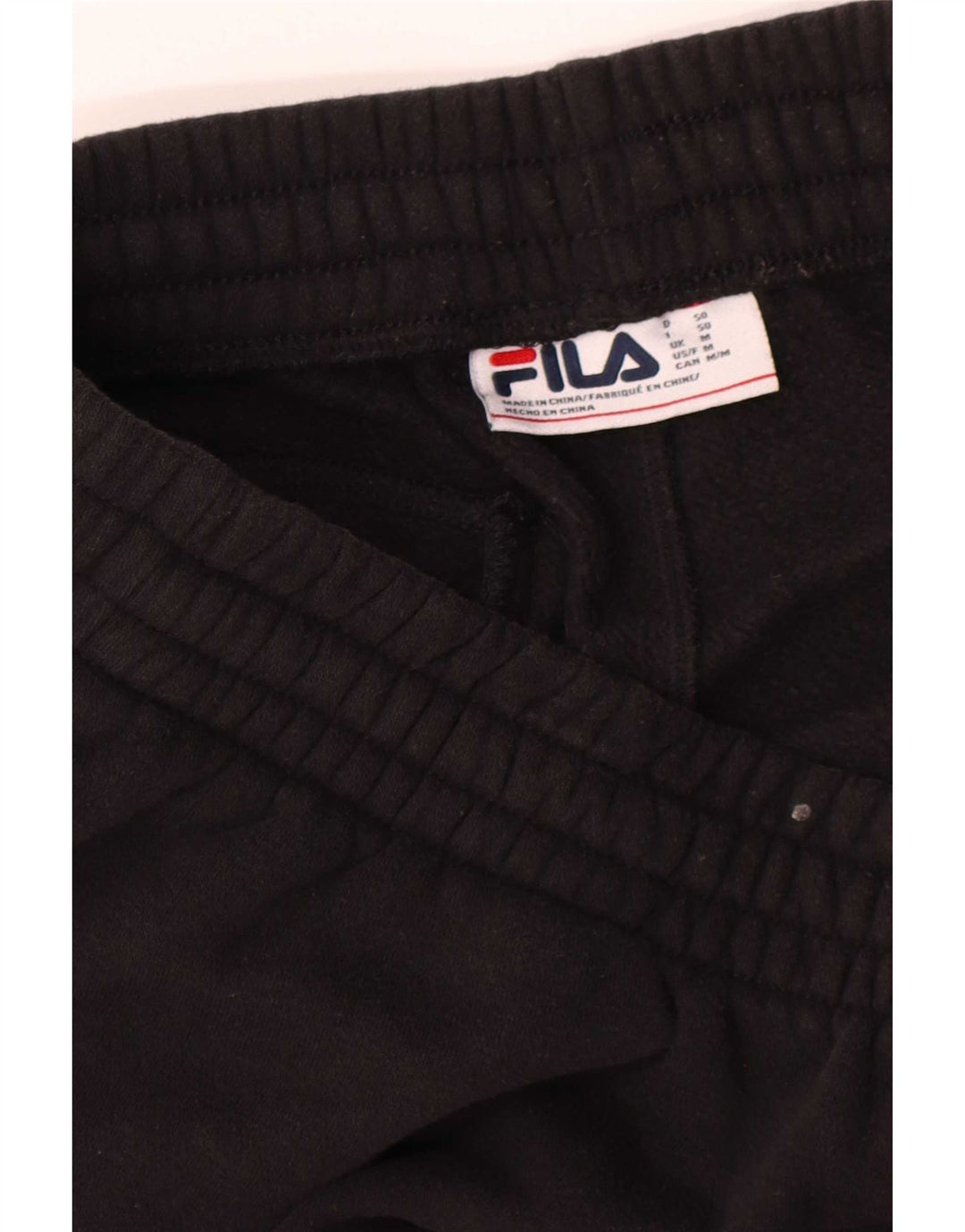 Fila Mens Tracksuit Trousers Joggers Medium Black Cotton