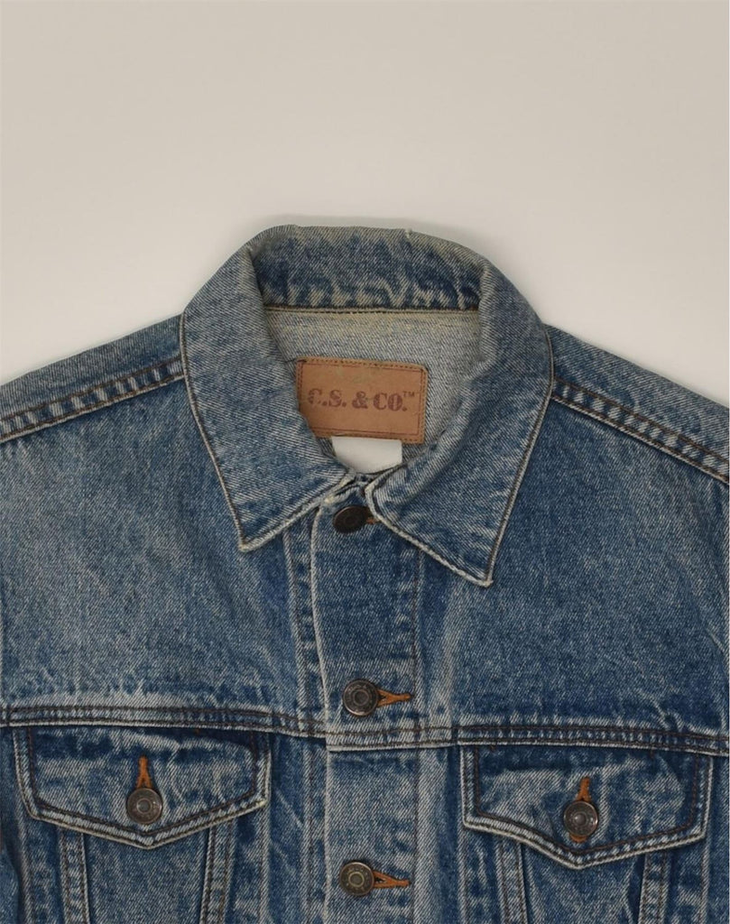 VINTAGE Womens Denim Jacket UK 14 Medium Blue | Vintage Vintage | Thrift | Second-Hand Vintage | Used Clothing | Messina Hembry 