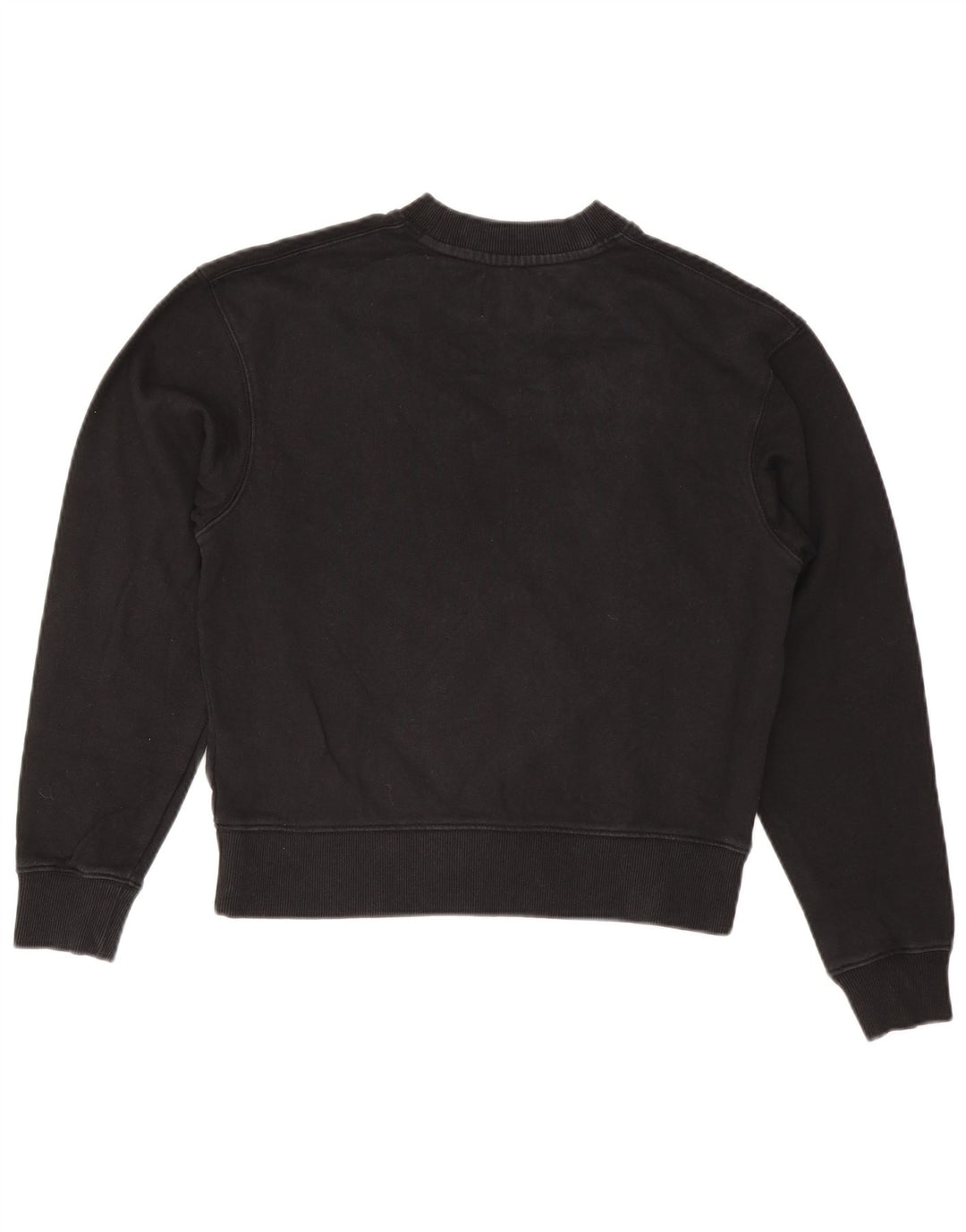 CALVIN KLEIN JEANS Womens Oversized Sweatshirt Jumper UK 6 XS Black