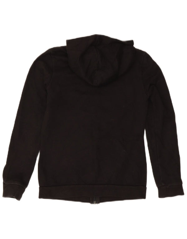 Puma Girls Zip Hoodie Sweater 13-14 Years Black Cotton